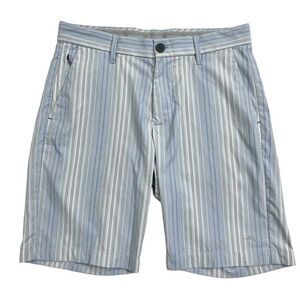 Tommy Bahama Men’s Stripe 10” Golf Shorts size 30 in Light Grey/Blue